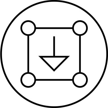Soyut geometrik şekillerin basit simgesi, vektör illüstrasyonu