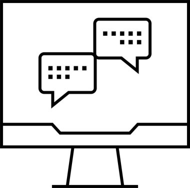 SMS ve Metin konuşma ikonu vektör illüstrasyonu