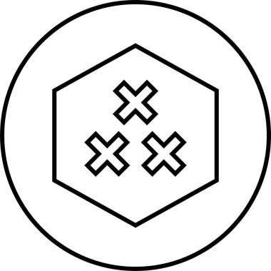 Soyut geometrik şekillerin basit simgesi, vektör illüstrasyonu