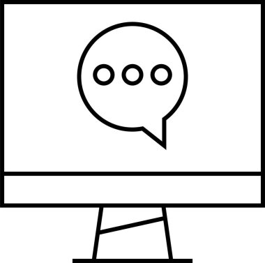 SMS ve Metin konuşma ikonu vektör illüstrasyonu