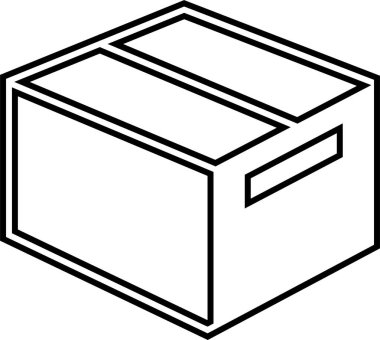 Basit e-ticaret konsepti simgesi, vektör illüstrasyonu