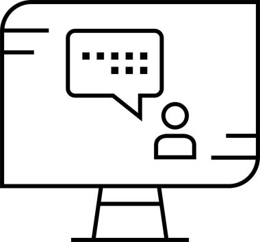 SMS ve Metin konuşma ikonu vektör illüstrasyonu