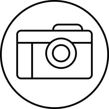 fotoğraf makinesi simgesi, vektör illüstrasyonu