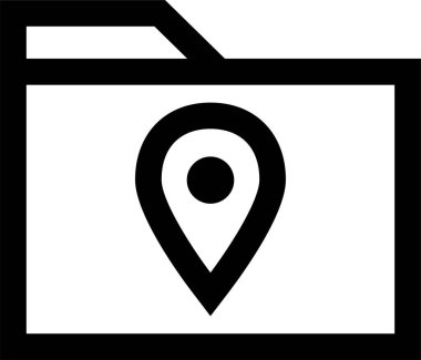 Konum simgesi. Yönlendirme simgesi. Harita Simgesi, Vektör İllüstrasyonu