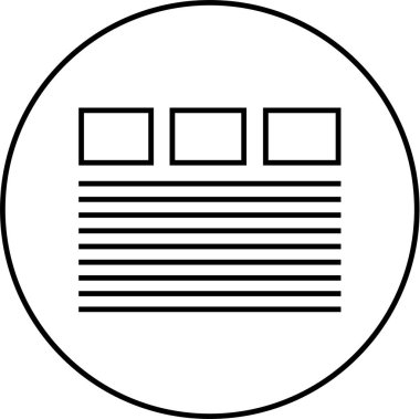 Web arayüzü simgesi, vektör illüstrasyonu