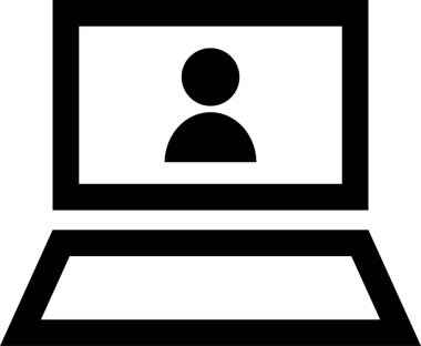 Bilgisayar. Web simgesi basit illüstrasyon