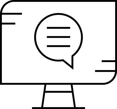 SMS ve Metin konuşma ikonu vektör illüstrasyonu