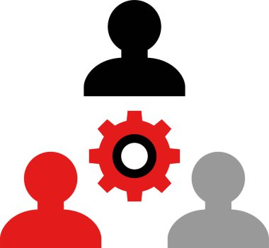 Takım çalışması simgesi vektör illüstrasyonu