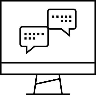 SMS ve Metin konuşma ikonu vektör illüstrasyonu