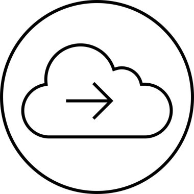 Bulut. Web simgesi basit illüstrasyon