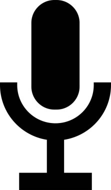 Mikrofon. Web simgesi basit illüstrasyon