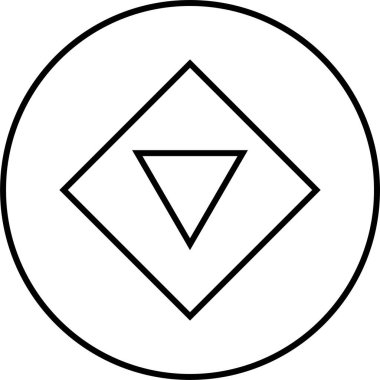 Soyut geometrik şekillerin basit simgesi, vektör illüstrasyonu