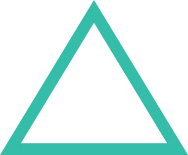 Üçgen. Web simgesi basit tasarım