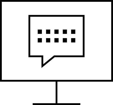 SMS ve Metin konuşma ikonu vektör illüstrasyonu