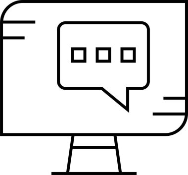 SMS ve Metin konuşma ikonu vektör illüstrasyonu