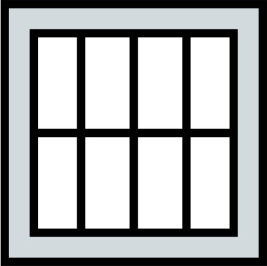 Basit bilgisayar arayüzü simgesi, vektör illüstrasyonu