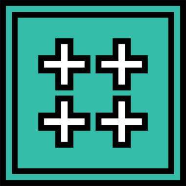 Basit bilgisayar arayüzü simgesi, vektör illüstrasyonu