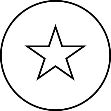 Basit yıldız simgesi, vektör illüstrasyonu