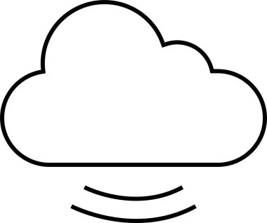 Bulut. Web simgesi basit illüstrasyon