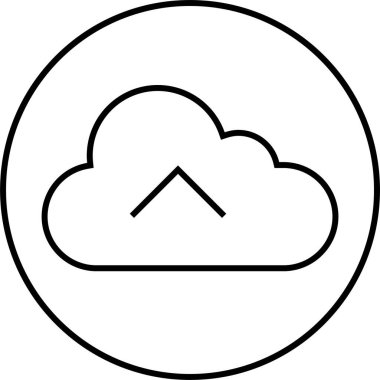 Bulut. Web simgesi basit illüstrasyon