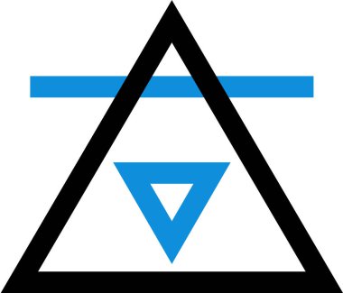 üçgenler soyut işaret vektör çizimi