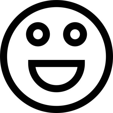 Gülümse. Web simgesi basit illüstrasyon