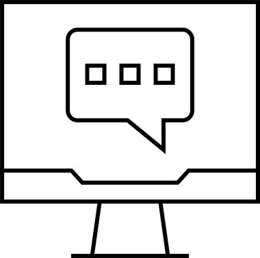 SMS ve Metin konuşma ikonu vektör illüstrasyonu