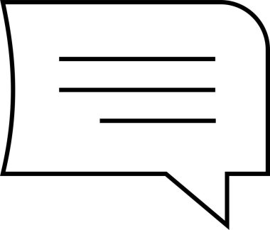 Sohbet mesajı. Basit resimleme