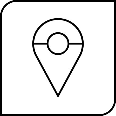 Konum simgesi. Yönlendirme simgesi. Harita Simgesi, Vektör İllüstrasyonu