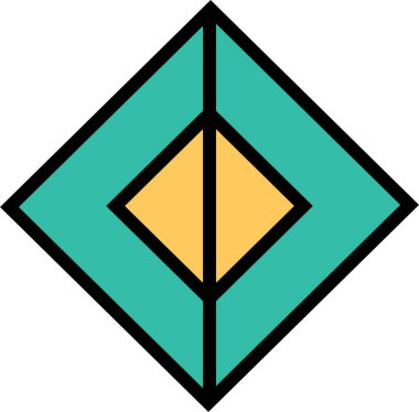 Soyut şekillendirme, vektör illüstrasyonunun basit simgesi