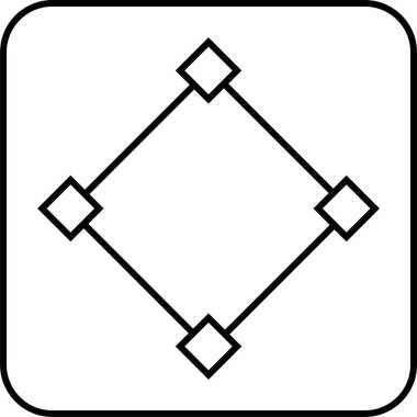 Soyut geometrik şekillerin basit simgesi, vektör illüstrasyonu