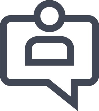 Konuş. Web simgesi basit illüstrasyon