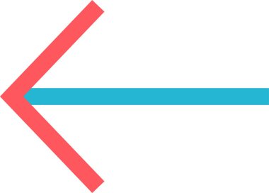 kullanıcı arayüzü sol ok simgesi, vektör illüstrasyonu