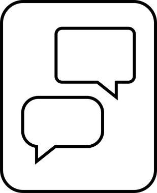 SMS ve Metin konuşma ikonu vektör illüstrasyonu