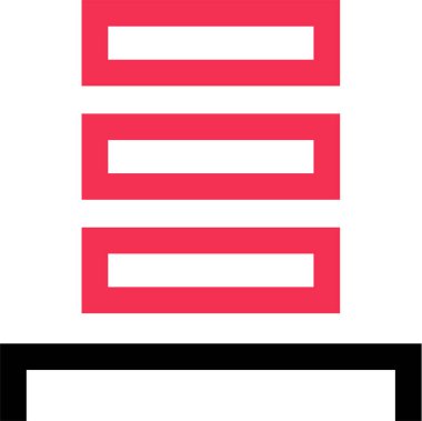 Basit bilgisayar arayüzü simgesi, vektör illüstrasyonu