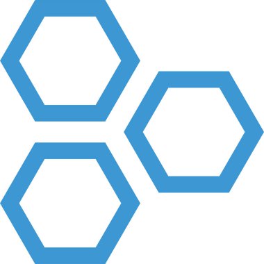 Altıgen vektör simgesi modern basit illüstrasyon