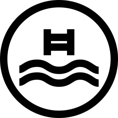 Bir plaj simgesinin vektör çizimi