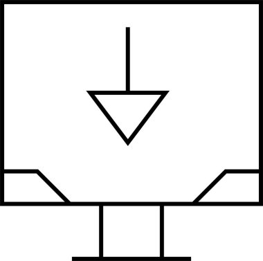 Basit web bilgi simgesi, vektör illüstrasyonu