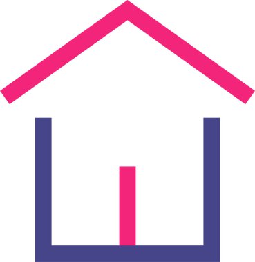 Basit emlak konsepti simgesi, vektör illüstrasyonu