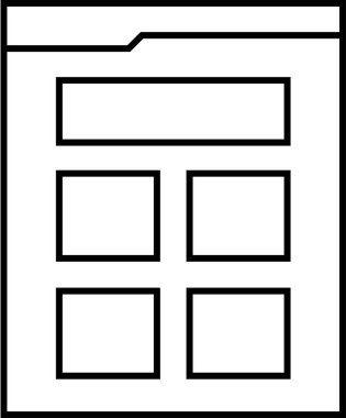 Web arayüzü simgesi, vektör illüstrasyonu