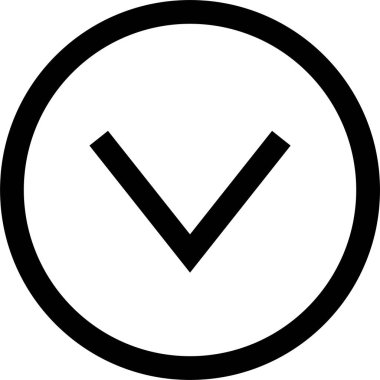 kullanıcı arayüzü indirme ok simgesi, vektör illüstrasyonu