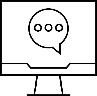 SMS ve Metin konuşma ikonu vektör illüstrasyonu