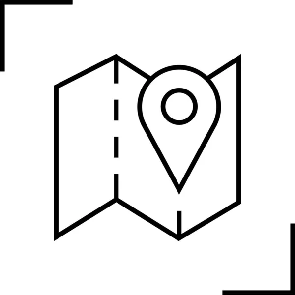 Locatie Icoon Navigatie Icoon Kaartpictogram Vectorafbeelding — Stockvector