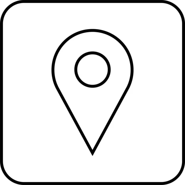 Locatie Icoon Navigatie Icoon Kaartpictogram Vectorafbeelding — Stockvector