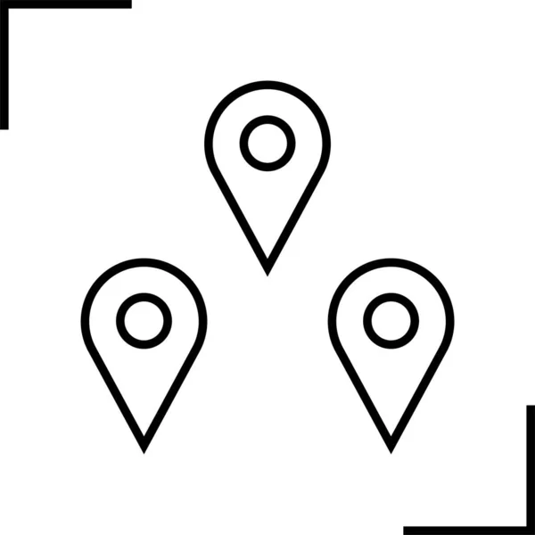 Location Icon Navigation Icon Map Icon Vector Illustration — Stock Vector