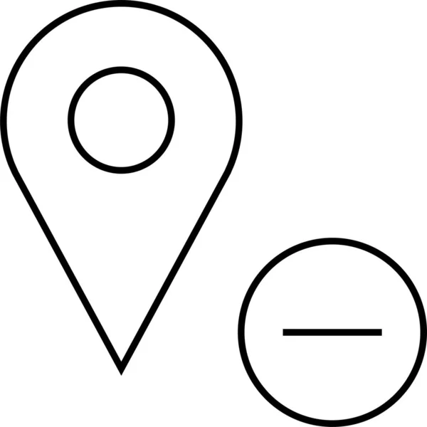 Locatie Icoon Navigatie Icoon Kaartpictogram Vectorafbeelding — Stockvector