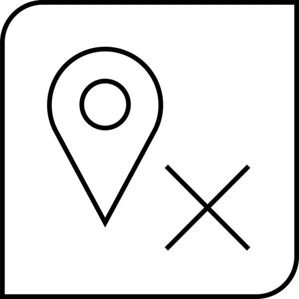 Locatie Icoon Navigatie Icoon Kaartpictogram Vectorafbeelding — Stockvector