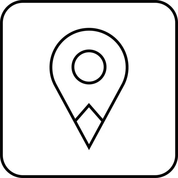 Locatie Icoon Navigatie Icoon Kaartpictogram Vectorafbeelding — Stockvector