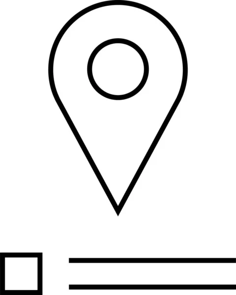 Locatie Icoon Navigatie Icoon Kaartpictogram Vectorafbeelding — Stockvector