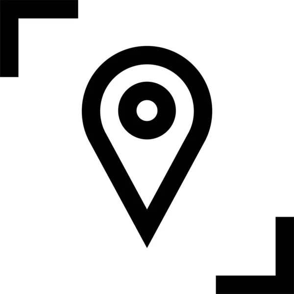 Locatie Icoon Navigatie Icoon Kaartpictogram Vectorafbeelding — Stockvector